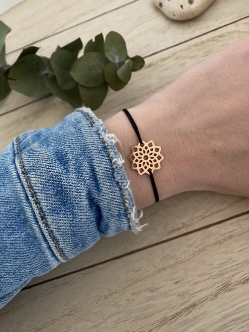 Šňůrkový náramek Mandala - rose gold #046 - Obrázek 2