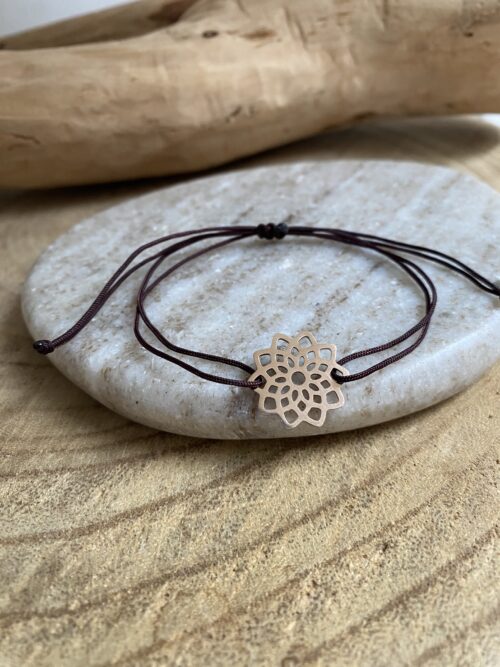 Šňůrkový náramek Mandala - rose gold #046 - Obrázek 3